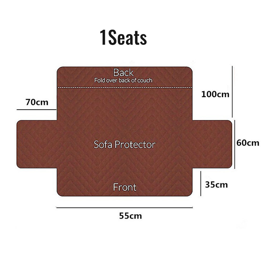 Quilted Sofa Slipcover Armrest Sofa Cover Sofa Protector Slipcover Khaki