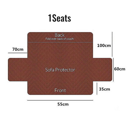 Quilted Sofa Slipcover Armrest Sofa Cover Sofa Protector Slipcover Khaki