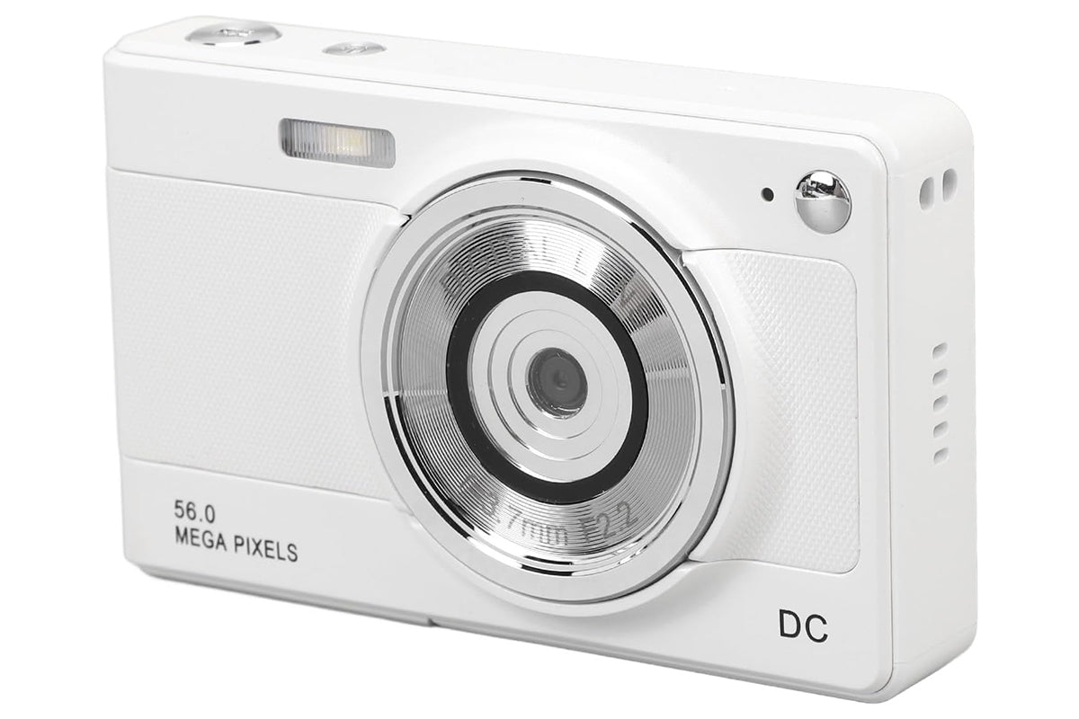 2.8 Inch Digital Camera 1080P Video Camera with 32GB Card 8X Zoom Anti Shake Compact Small Camera-White