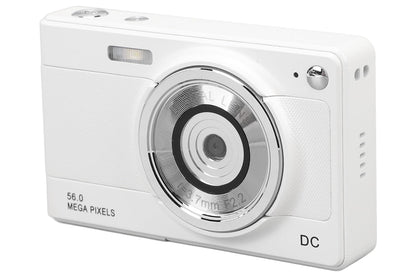 2.8 Inch Digital Camera 1080P Video Camera with 32GB Card 8X Zoom Anti Shake Compact Small Camera-White