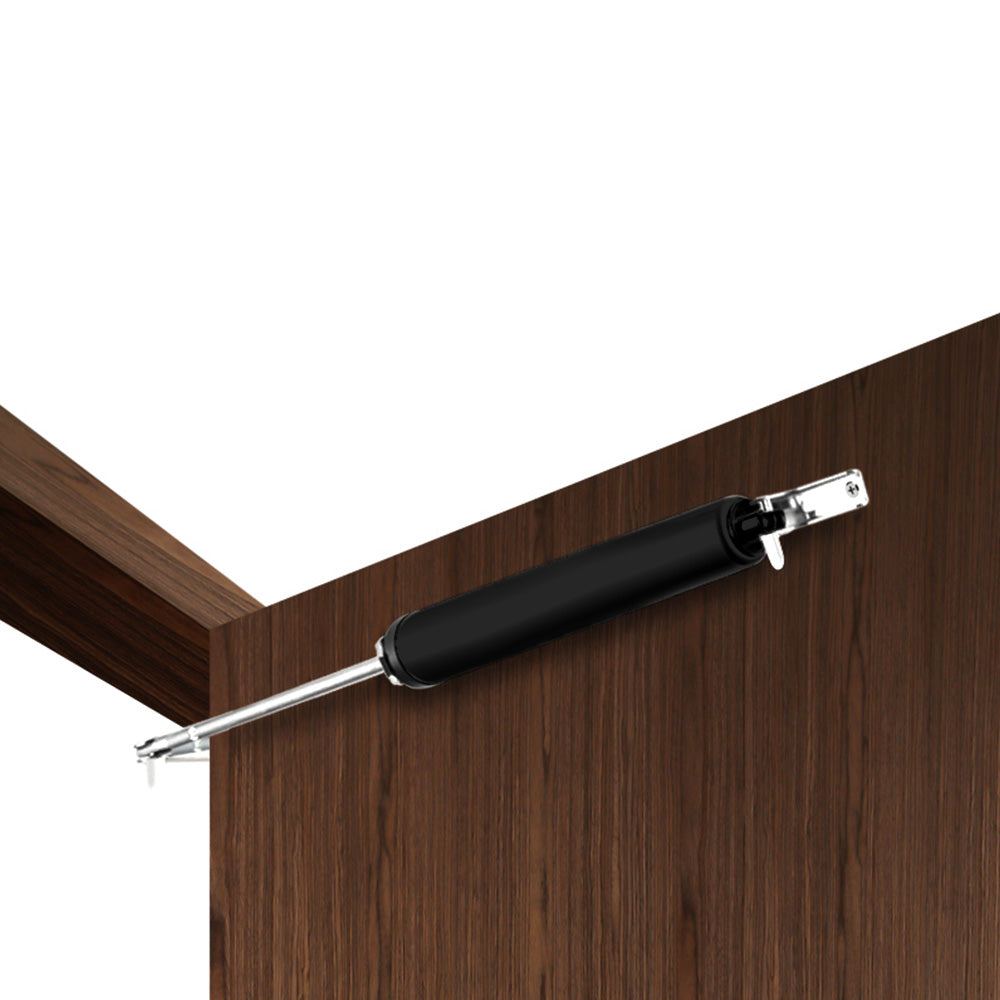 Automatic Door Closer with Hydraulic Buffer Adjustable Closing Speed-Black