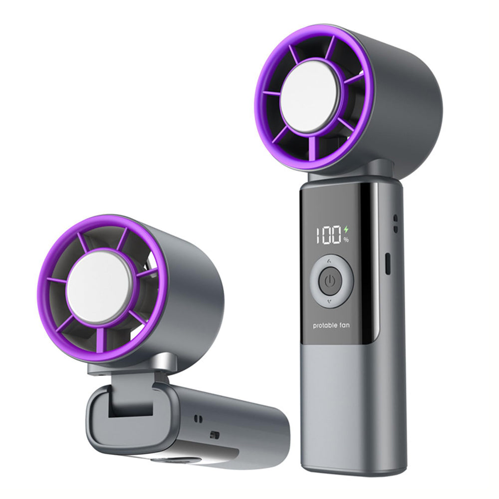 Semiconductor Cooling Handheld Fan 199 Speeds Portable Fan - Grey