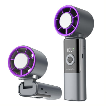 Semiconductor Cooling Handheld Fan 199 Speeds Portable Fan - Grey