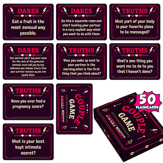 50 Sheets Set Romantic Couple Adventurous Date Night Ideas Card Game