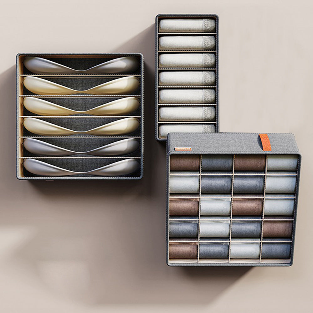 Set of 3pcs Storage Box Bra Underwear Closet Organizer Drawer Divider Kit