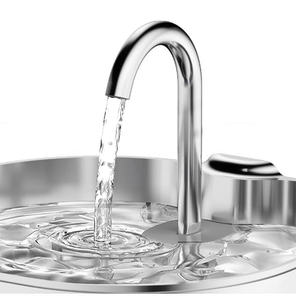 USB 2.2L Stainless Steel Pet Water Fountain for Cats and Small Dogs Style 2