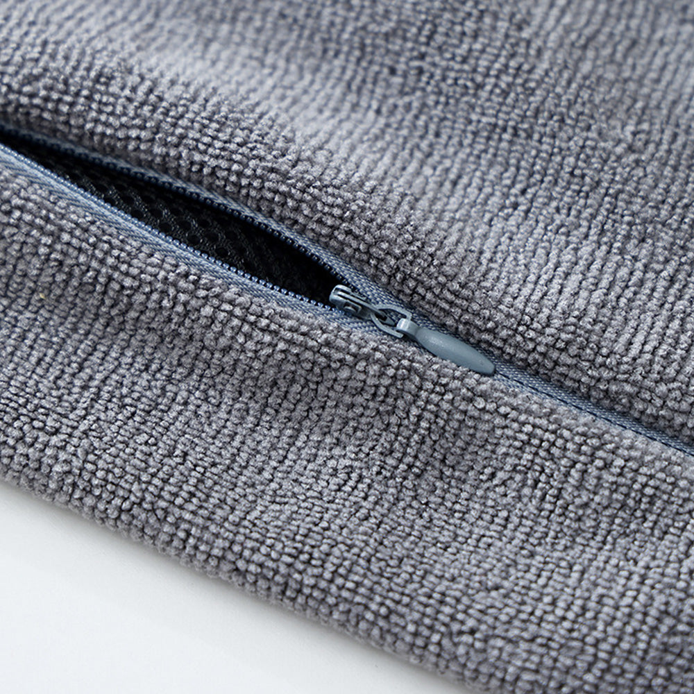 120x50cm Quick Dry Microfibre Gym Towel with Pocket - Grey
