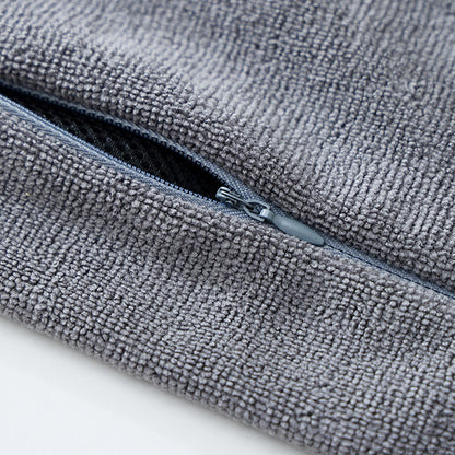 120x50cm Quick Dry Microfibre Gym Towel with Pocket - Grey