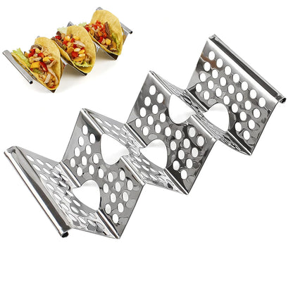 Stainless Steel Taco Holder Stand Holds 2 To 3 Tortillas