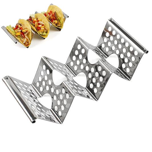 Stainless Steel Taco Holder Stand Holds 2 To 3 Tortillas