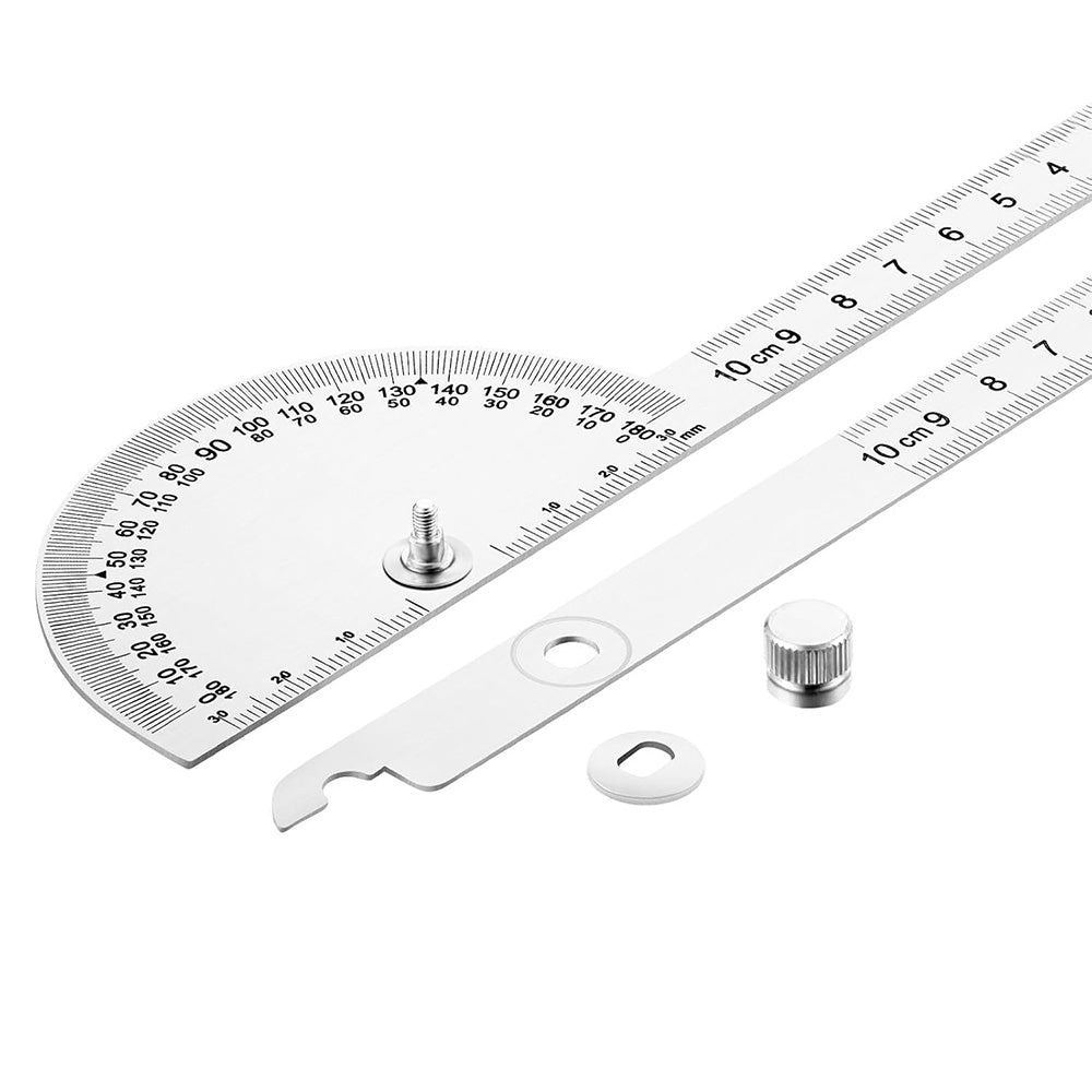 Stainless Steel Angle Protractor 0-180 Degree Gauge for Woodworking-Style 1