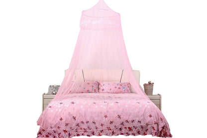 Dome Bed Mosquito Net Canopy for Single Adult Beds Pink