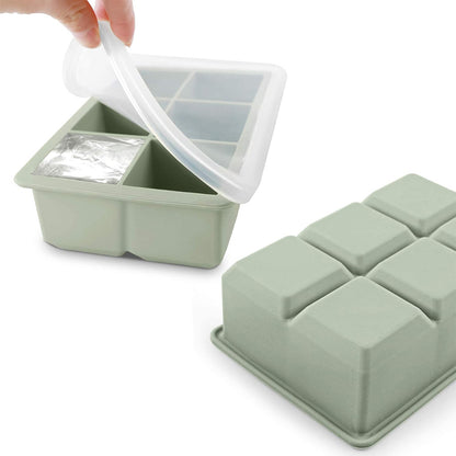 3Pcs Silicone Ice Cube Trays with Lid 18 Cavity Large Square Mold for Whisky Cocktail