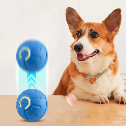 4.5CM Automatic Moving Ball Toy for Cats USB Rechargeable Interactive Vibrating Cat Toy Blue