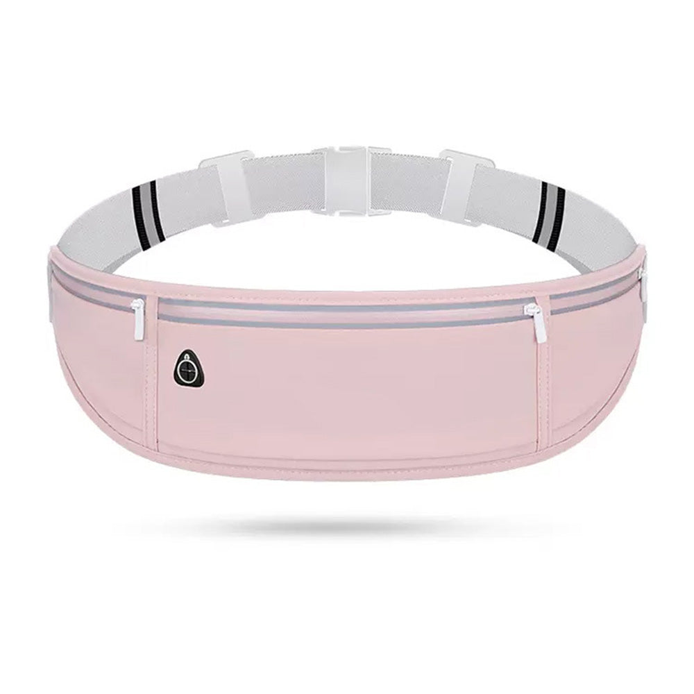 Running Belt Waist Pack Ultra Light Water Resistant Fitness Belt Waist Bag Pink