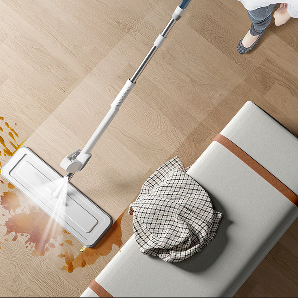 Self Wringing Spray Mop Hands-Free Mite Removal Floor Mop with 5 Replaceable Mop Cloth
