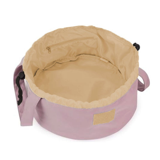 Travel Barrel Drawstring Makeup Bag Cosmetic Bag Toiletry Organizer Pink