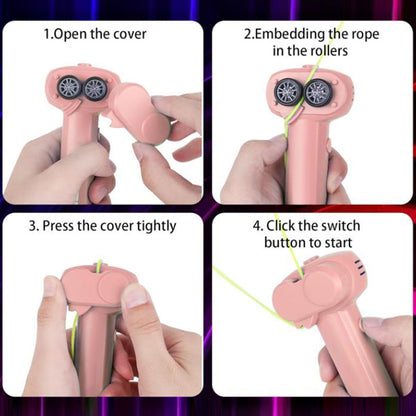 String Rope Launcher Fidget Toy Glow in The Dark Rope String Shooter Christmas Birthday Party Favor Pink