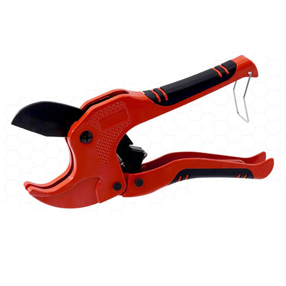 42mm PVC PPR Pipe Cutter with SK5 Steel Blade and Locking Latch - Red