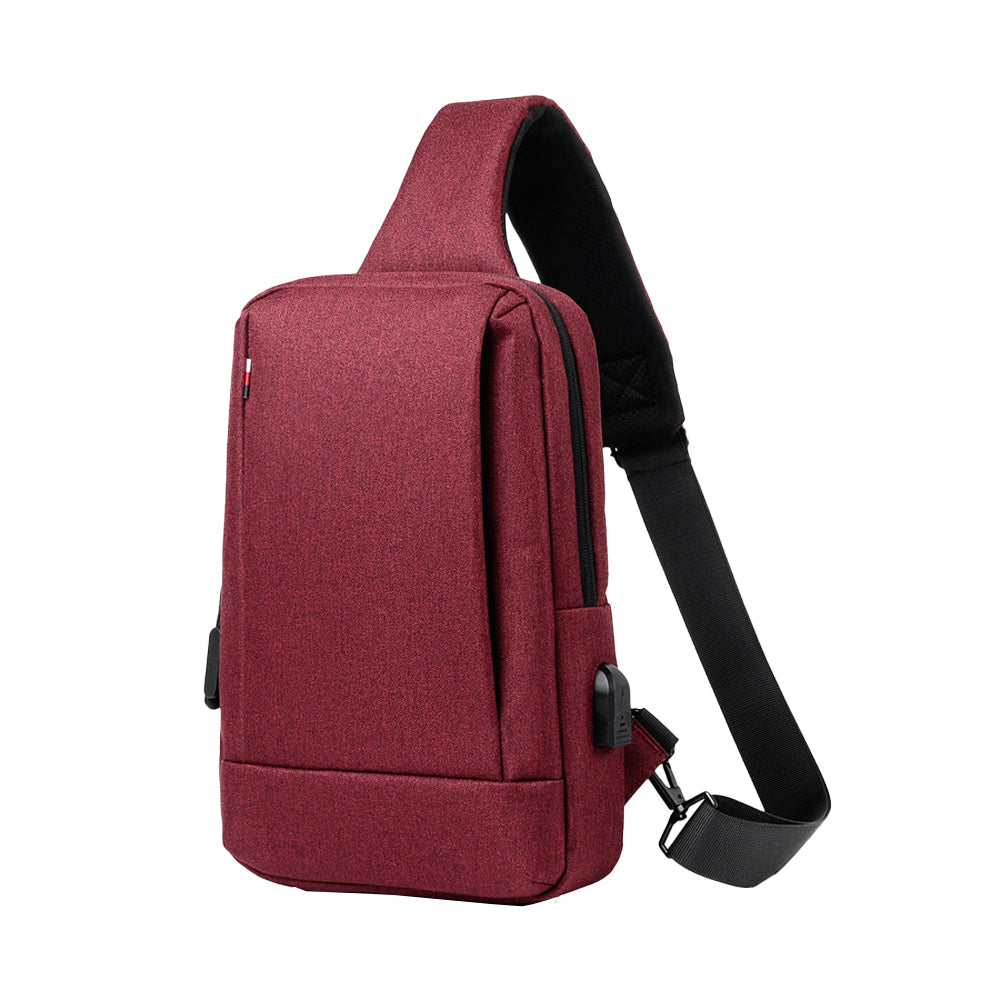 Chest Bag Messenger Bag Sling Bag Crossbody Shoulder Bag Travel Work Satchel Bag Red