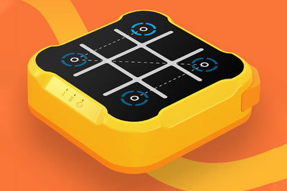 Electronic Tic-Tac Toe Game Handheld Puzzle Game Console for Kids-Yellow