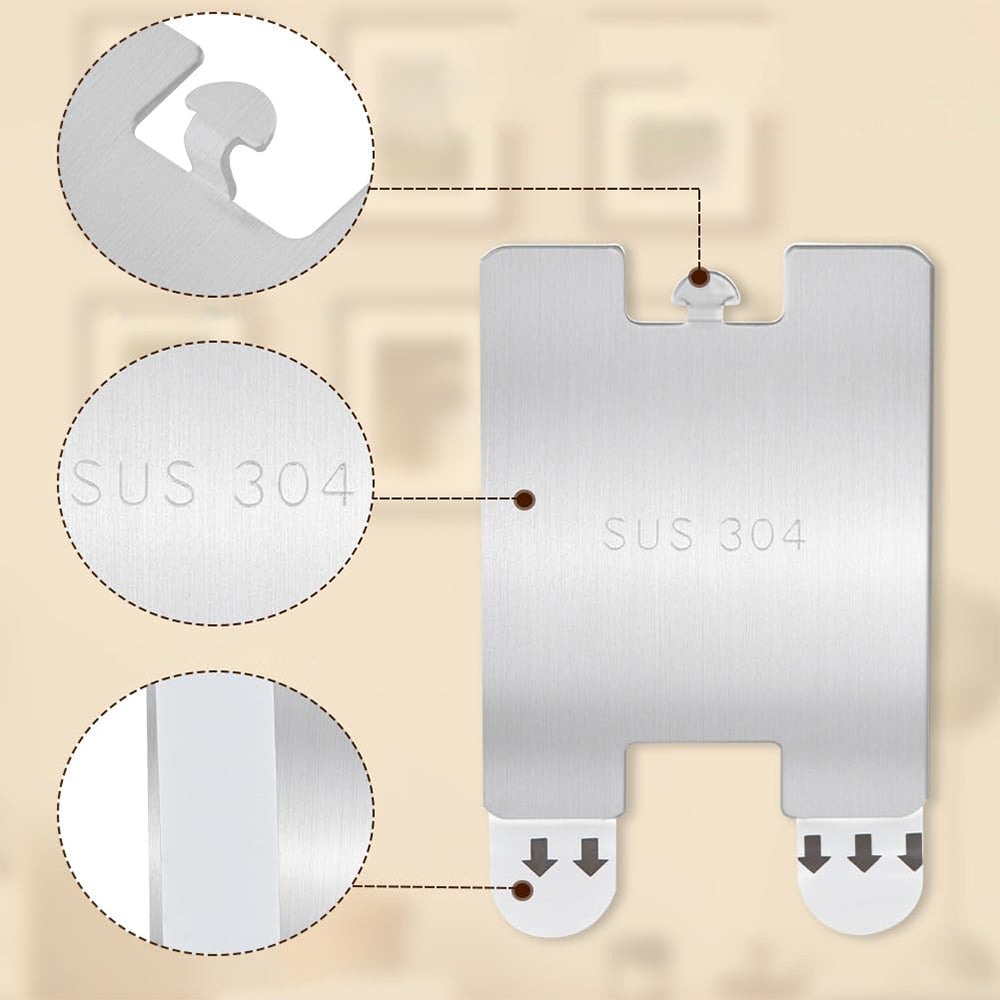 16Pcs Stainless Steel Picture Hangers Wall Hooks