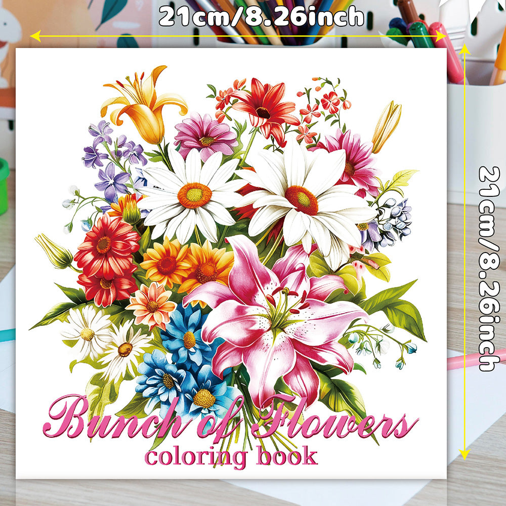 2 Adult Coloring Books with 24 Floral and 24 Butterfly Designs
