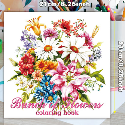 2 Adult Coloring Books with 24 Floral and 24 Butterfly Designs