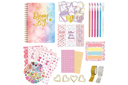 DIY Journal Kit for Girls Age 6 Journaling Art Crafts Kit Scrapbook Diary-Pink