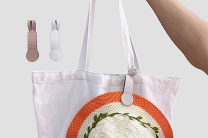 2Pcs For Luggage Magnetic Hat Clip Travel Accessories Hat on Bag Clip Hat Holder-Grey