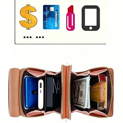 Touchscreen Crossbody Phone Bag Small Purse with Card Slots for Travel-Brown