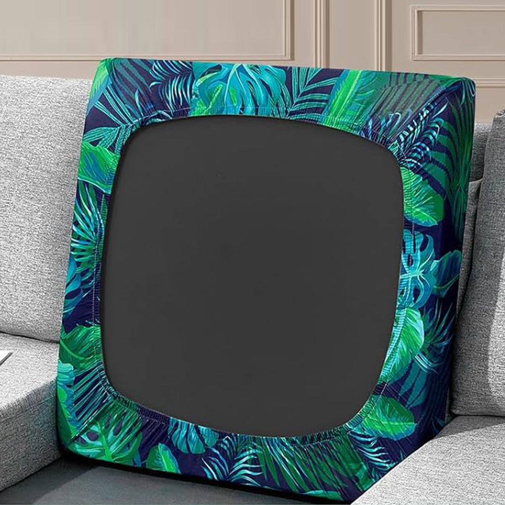 4Pcs Patio Stretchable Seat Cushion Covers for Furniture-Green