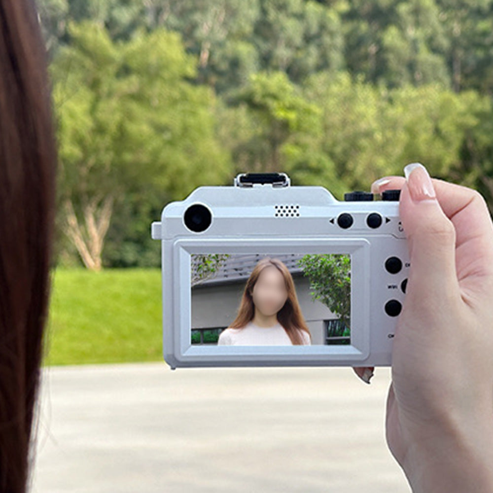 8K Digital Camera 18X Zoom Dual Lens Camera-White