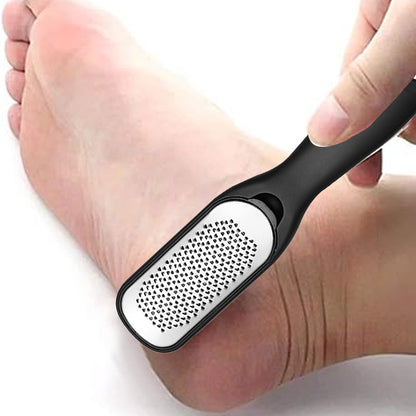 2 Sides Safe Metal Foot File Pedicure Callus Remover Foot Care Metal Surface Tool -Black