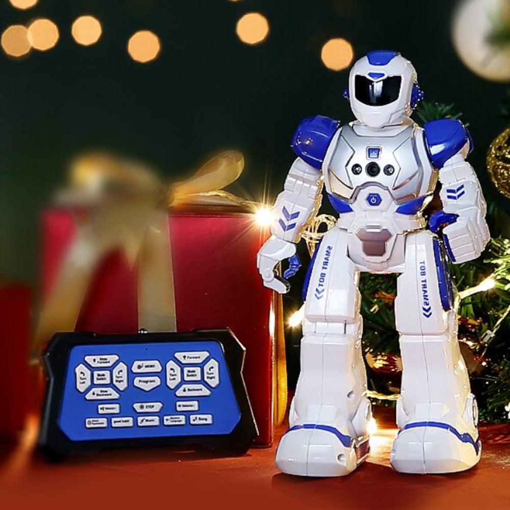 RC Smart Robot Toy for Kids Gesture Sensing Robot Singing Dance Talking Robotic Toy Blue