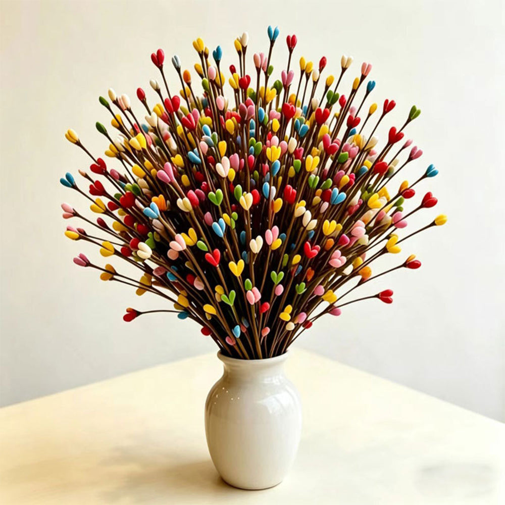 100 PCS Realistic Artificial Willow Stems -Mixed Color