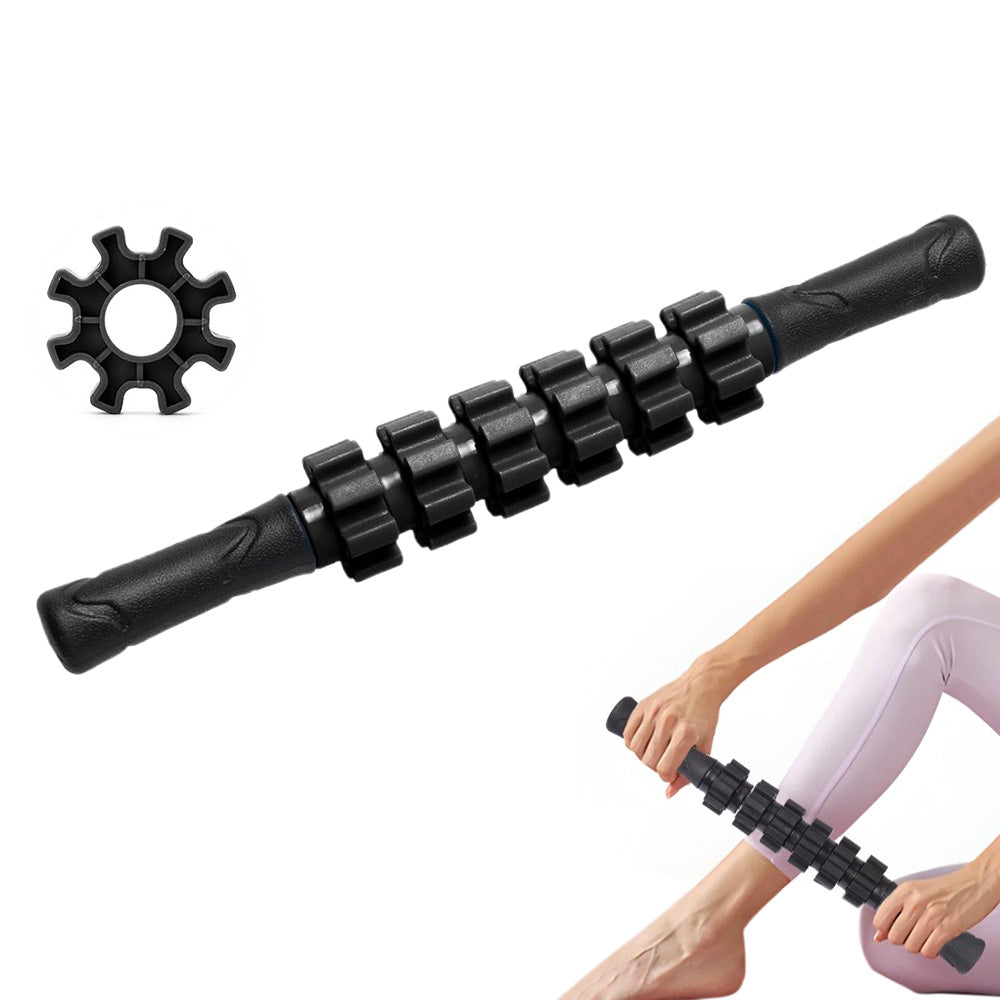 Fitness Foam Roller Set for Deep Tissue Muscle Massage Exercise Massage Rollers Black