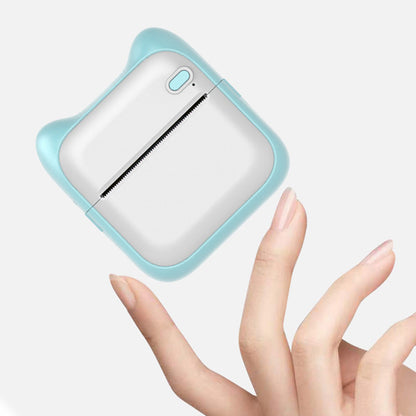 Pocket Bluetooth Thermal Printer Wireless Mobile Inkless Printer for Home Office Cyan