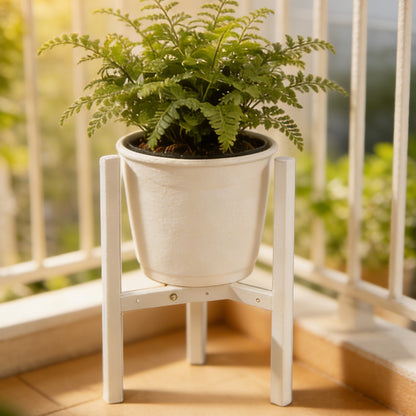 Plant Stand Indoor Adjustable Metal Heavy Duty Plant Stands Fits 23-32cm Pots-White