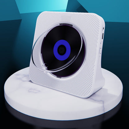 USB Powered Bluetooth CD Player with Digital Screen Display Desktop Music Player White