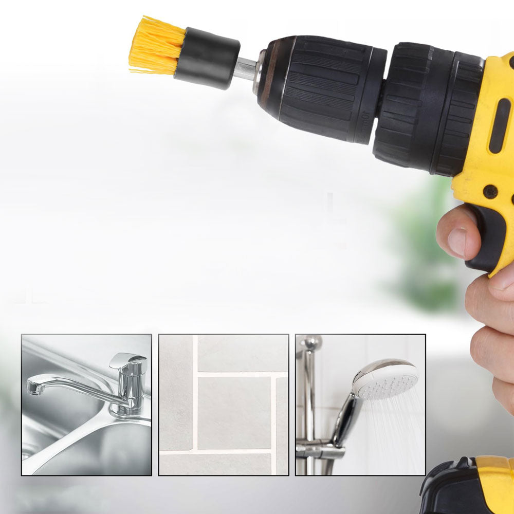 6Pieces Electric Drill Brush Attachment Cleaning Set Power Scrubber Shower Tile Auto Cleaning Tools