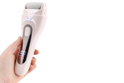 Electric Foot Callus Remover with LED Light Pedicure Tools for Dead Hard Cracked -White