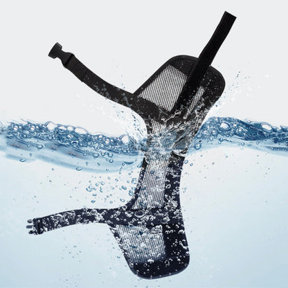 Dog Muzzle Air Mesh Adjustable Mouth Guard for Bark and Scavenging Prevention Black