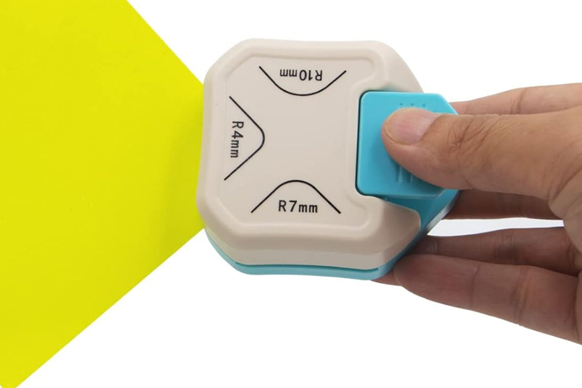 2 Piece 3-In-1 Corner Rounder Paper Round Corner Edges Punch - White