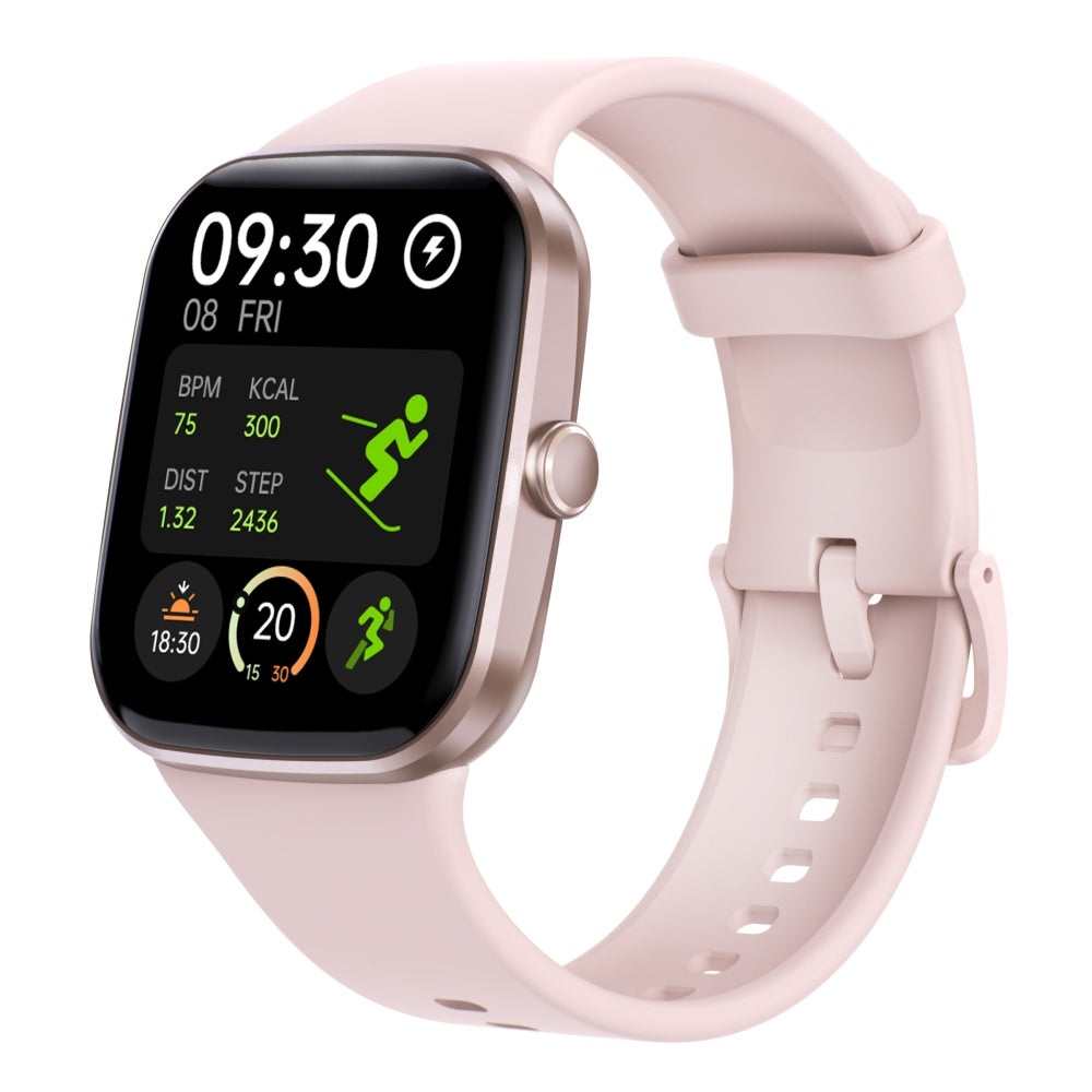 Smartwatch with Bluetooth Calling 1.96 Inch HD Display Health Monitoring 100 Sports Modes-Pink