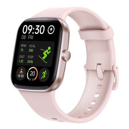 Smartwatch with Bluetooth Calling 1.96 Inch HD Display Health Monitoring 100 Sports Modes-Pink