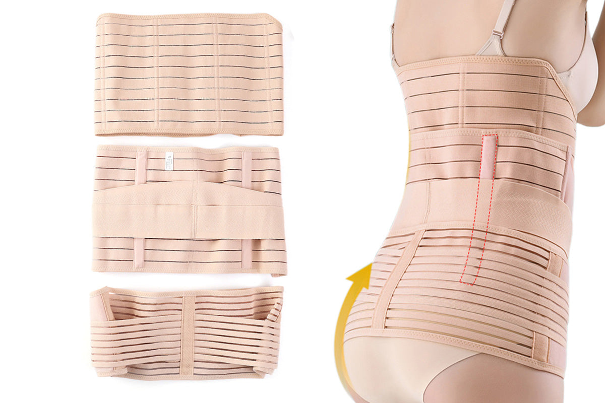 3 in 1 Postpartum Belly Band Waist Shapewear Recovery Girdle After Birth Support -Cuticolor