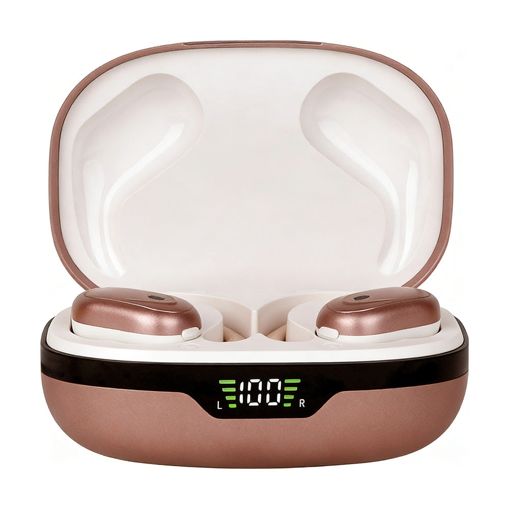 Wireless Earbuds Bluetooth Headphones IPX5 Waterproof Earphones for Workout Running-Rose Gold