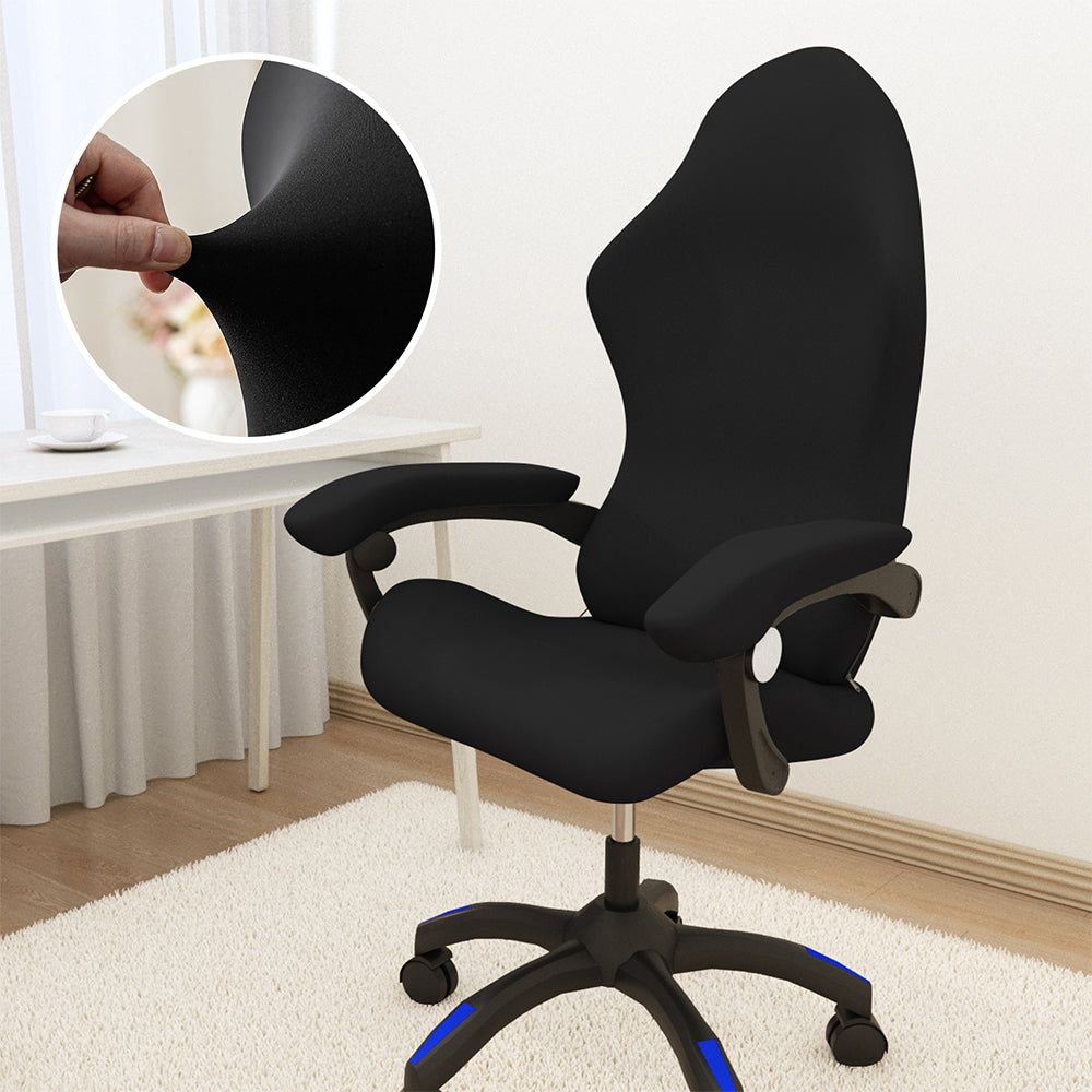 Stretchy Gaming Chair Cover Office Chair Swivel Chair Slipcover Black