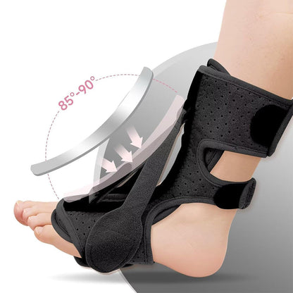 Plantar Fasciitis Night Splint Foot Drop and Achilles Brace Black